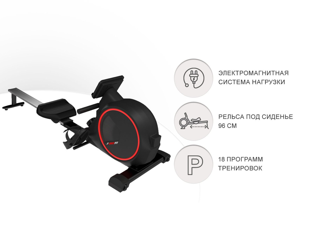 Гребной тренажер UNIX Fit Techno Rower 410E электромагнитный кардио тренажер спортивный для дома, для #1