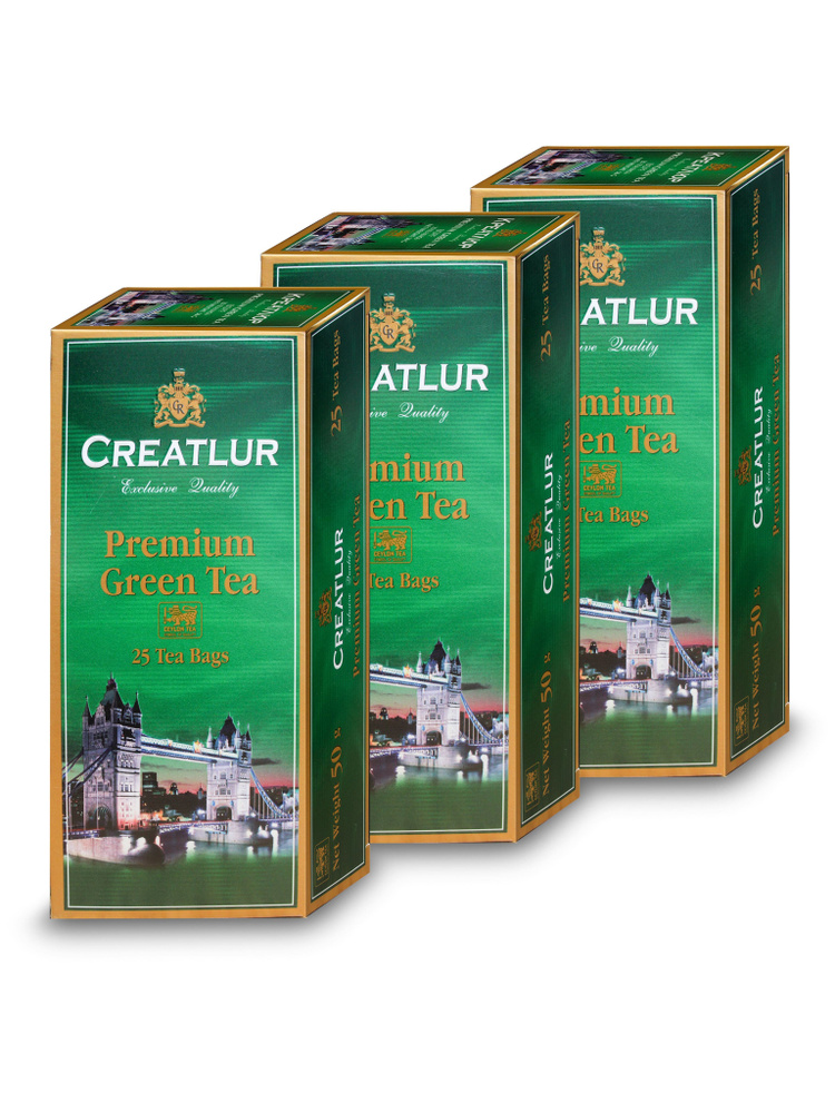 Зеленый чай CREATLUR Premium GREEN TEA 25п x3 #1