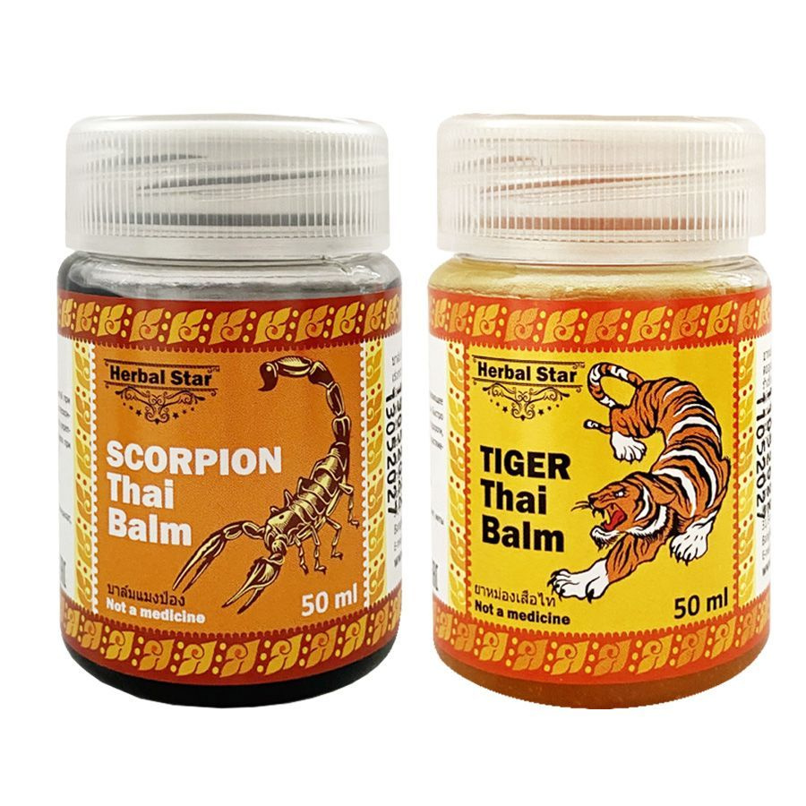 Herbal Star Бальзам для тела с ядом скорпиона, 50 мл + Бальзам для тела тигровый, 50 мл  #1