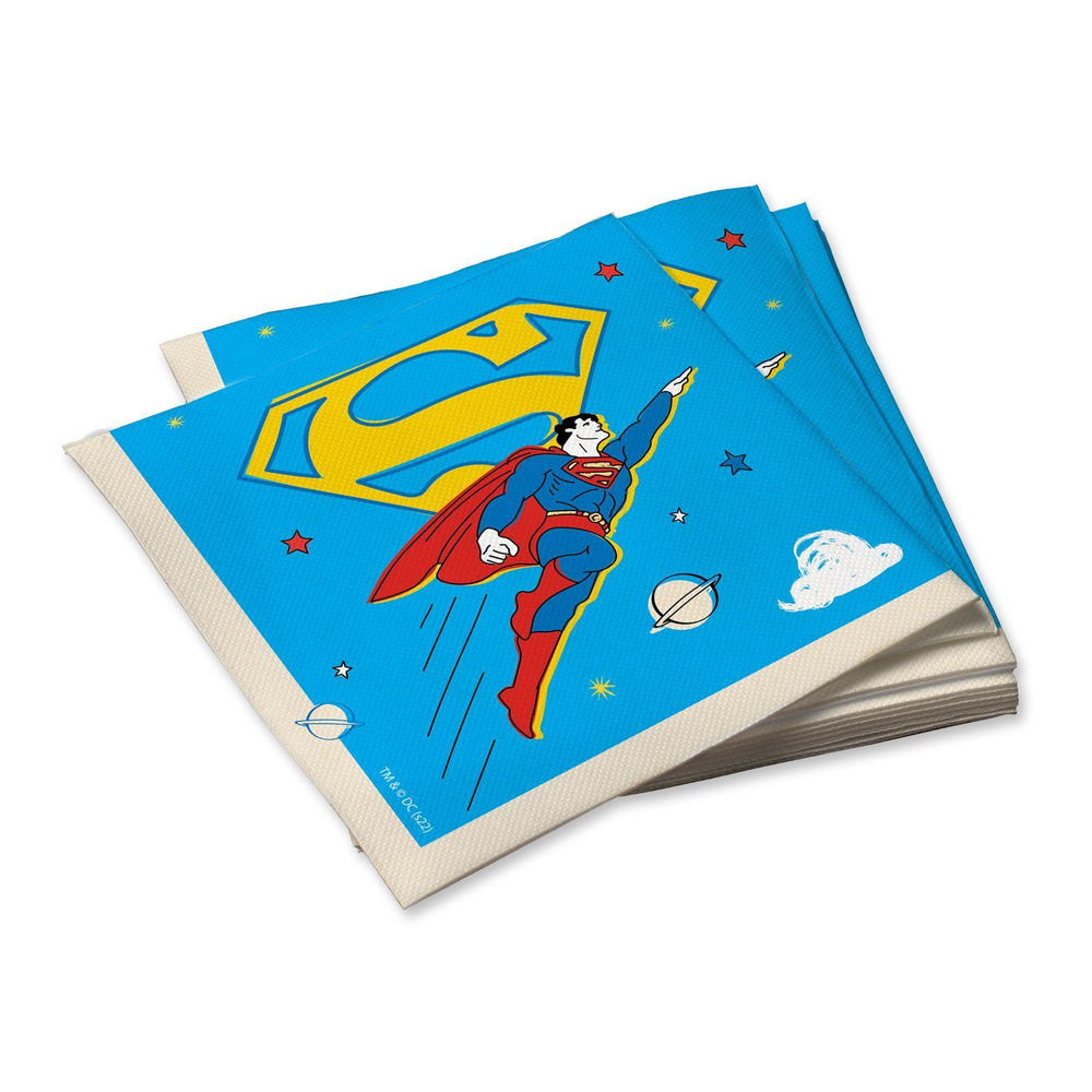 Бумажные салфетки для праздника и сервировки стола ND Play / DC Comics. Superman (Супермен). Знак Супермена #1