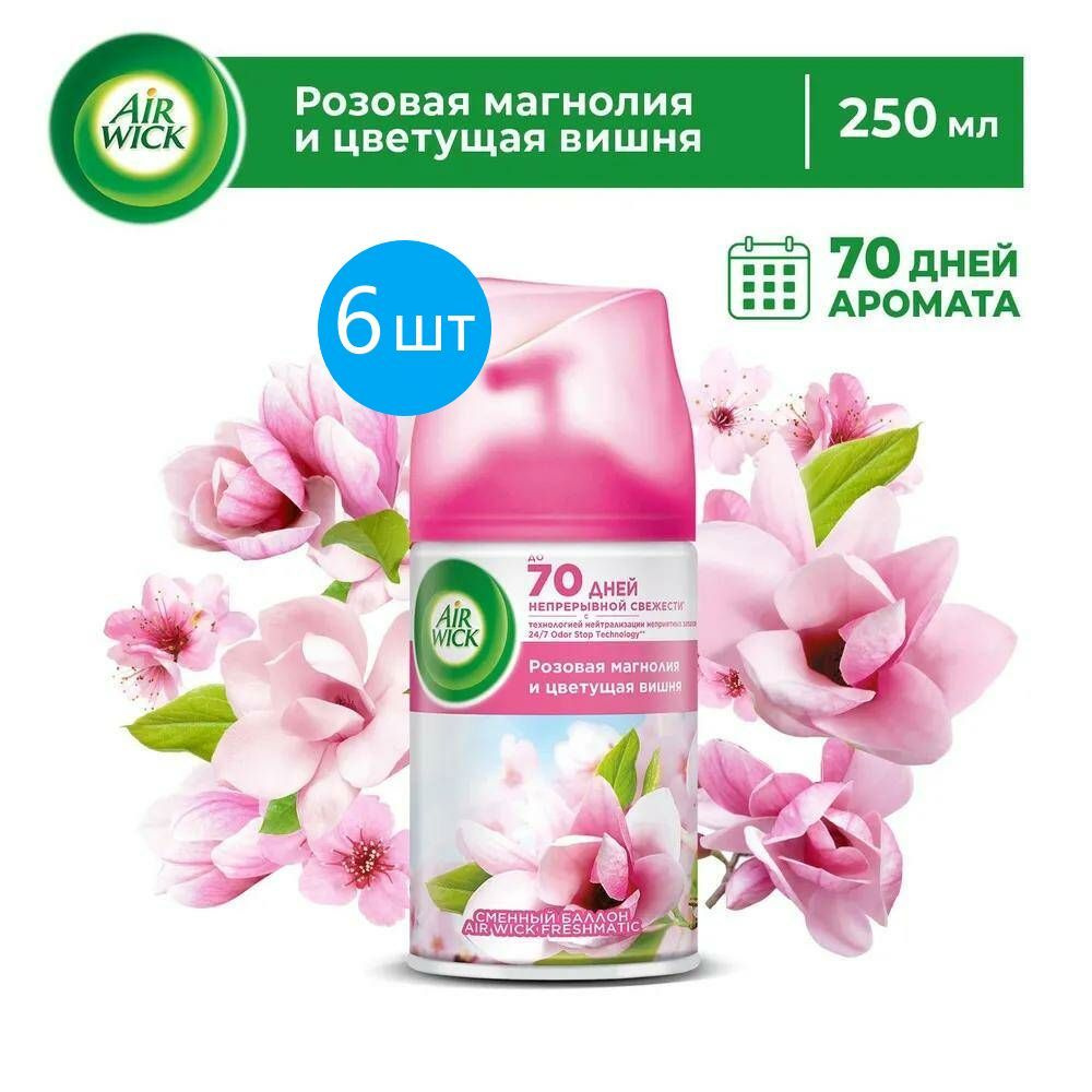 Сменный аэрозольный баллон к автоматическому освежителю воздуха Air Wick Freshmatic Магнолия и Цветущая #1