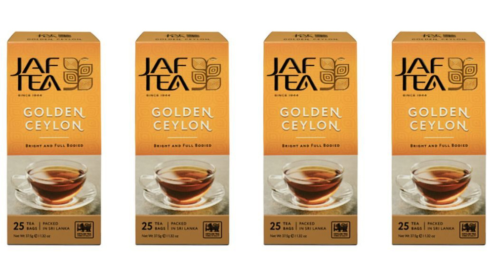 Чай черный  Jaf Tea голд цейлон  25 пакетов 4 штуки #1