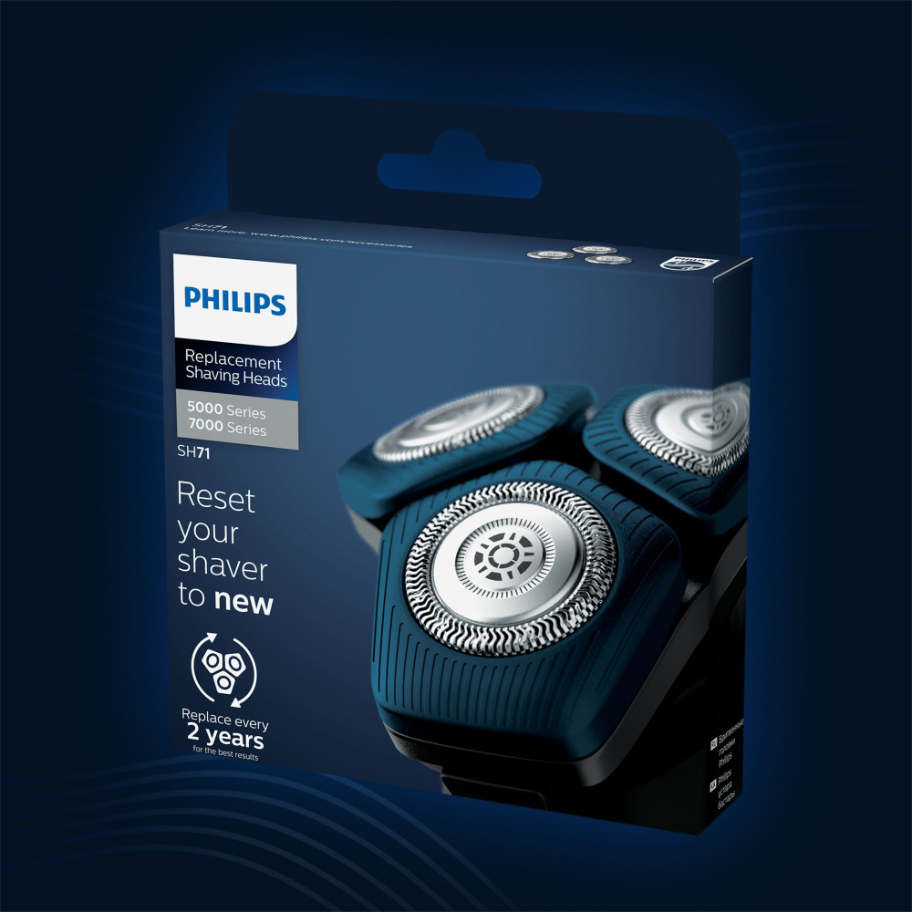 Бритвенные головки Philips SH71 для бритв Philips Series 5000 и 7000 прямоугольной формы  #1