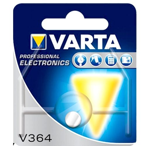 Батарейка для часов Varta V364 SR60 1.55V, 20mAh, 6.8x2.1mm, в блистере 1шт.  #1