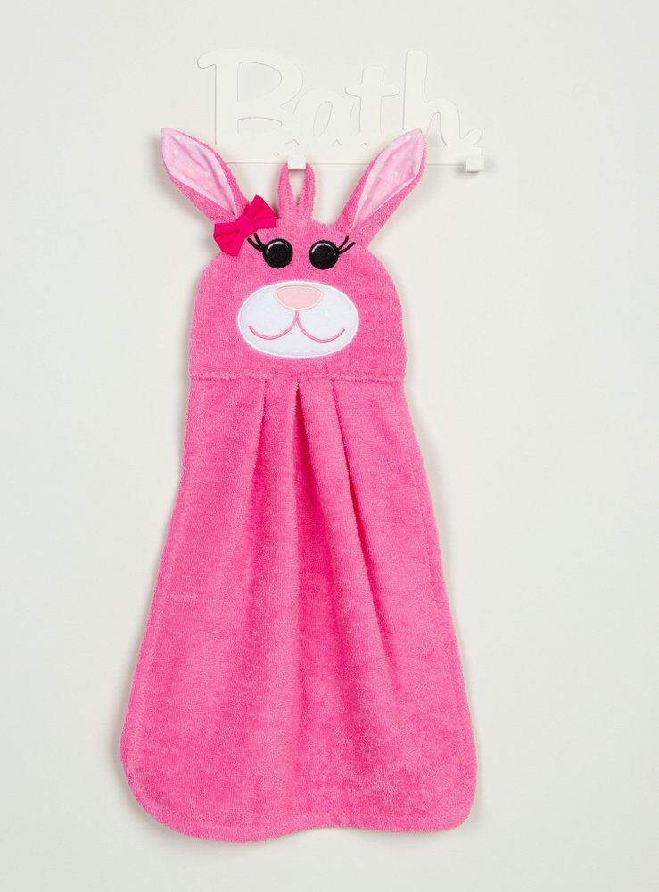 Мини-полотенце Fluffy Bunny "Зайка" Розовый #1