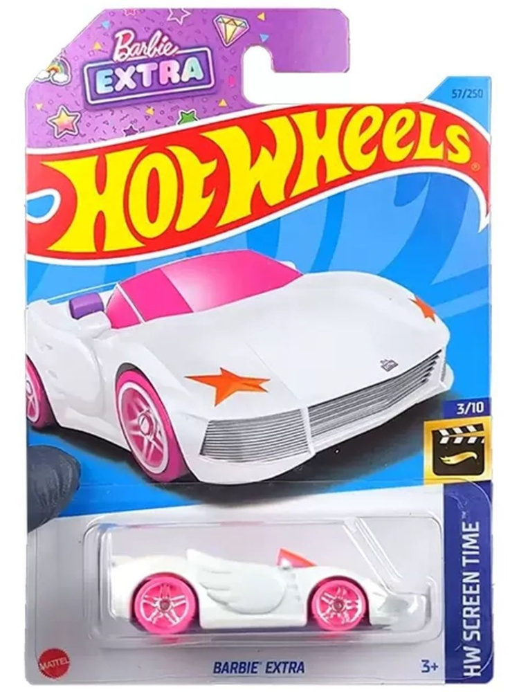 HKH11 Машинка металлическая игрушка Hot Wheels коллекционная модель BARBIE EXTRA белый  #1
