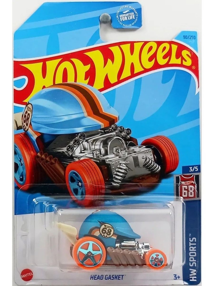 HKH81 Машинка металлическая игрушка Hot Wheels коллекционная модель HEAD GASKET синий  #1