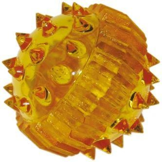 Массажный шарик Су-джок с двумя пружинными кольцами, желтый  #1