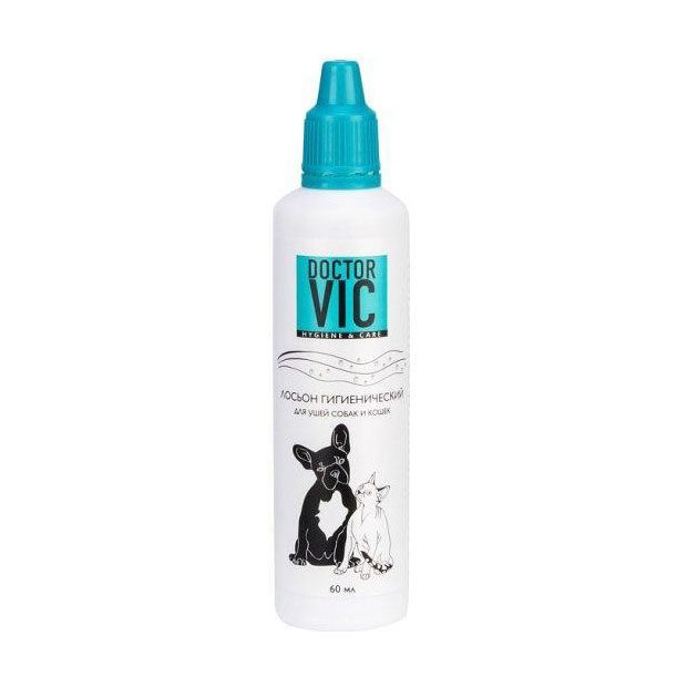 Лосьон Doctor VIC для ушей собак и кошек "Очищение и подсушивание", 60 мл  #1