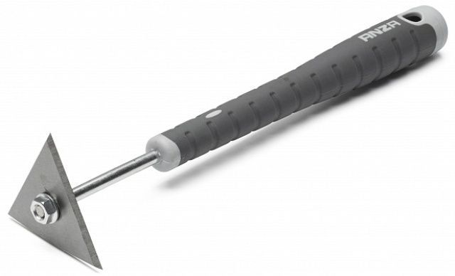 Треугольный скребок Anza с прорезиненной ручкой, Ширина лезвия 80 мм, Двухкомпонентная ручка, 662680 #1