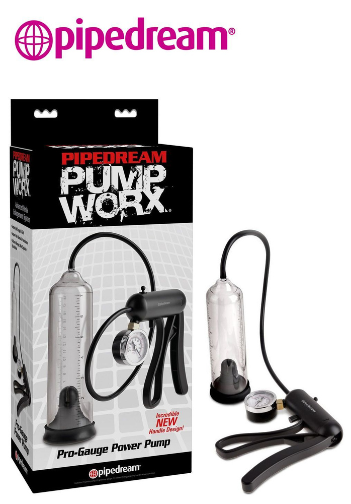 Pipedream Вакуумная мужская помпа с датчиком давления Pump Worx Pro-Gauge Power Pump (21.6 см х 6.4 см) #1