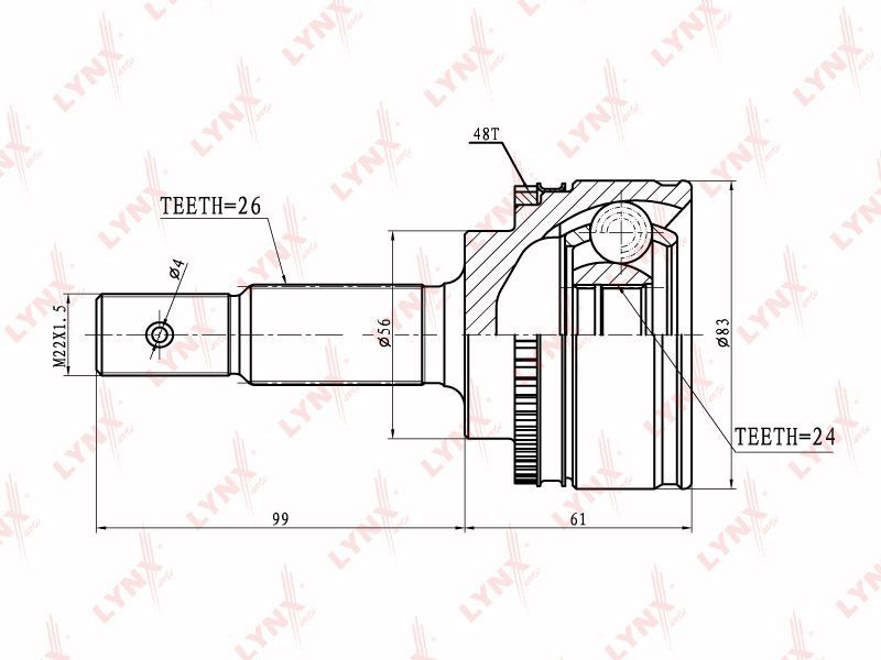 ШРУС наружный для TOYOTA / CO7504A #1