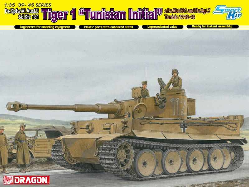 Сборная модель танка Tiger I Initial Production Tunisian Initial Tiger 1.kompanie s.Pz.Abt.501 DAK Tunisia #1