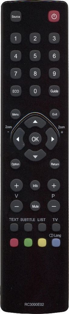 Пульт для Telefunken RC3000E02 / RC2000E02 для телевизора LCD #1