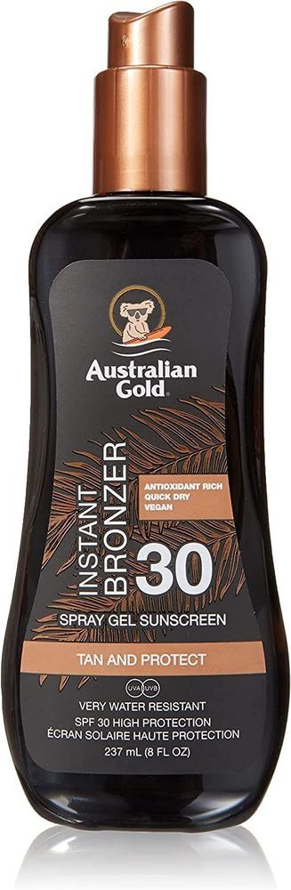 AUSTRALIAN GOLD SPF30 INSTANT BRONZER водостойкий солнцезащитный спрей с мгновенным бронзатором  #1