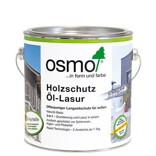 Защитное масло-лазурь Osmo для древесины с эффектом серебра Holzschutz l-Lasur Effekt 1142 Графит Серебро #1