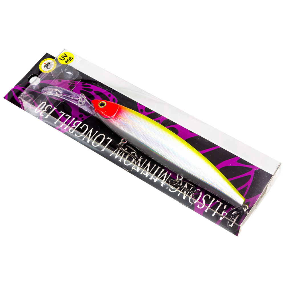 Воблер для рыбалки Grows Culture BALISONG MINNOW LONGBILL 130SF UV#08, 130 мм, 26.5 гр, медленно всплывающий, #1