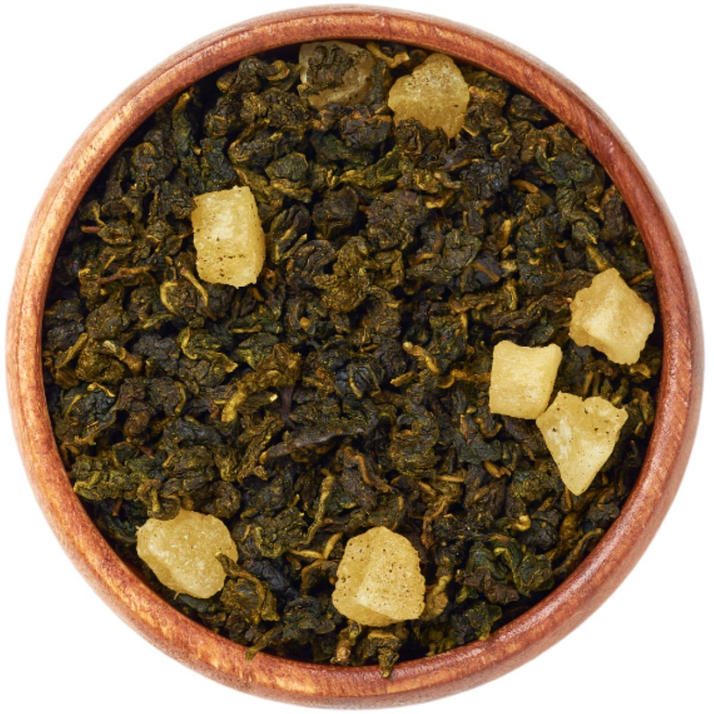 Чай зеленый листовой рассыпной улун фруктовый Тропический Ананас, 100 г. Чай и травы.  #1
