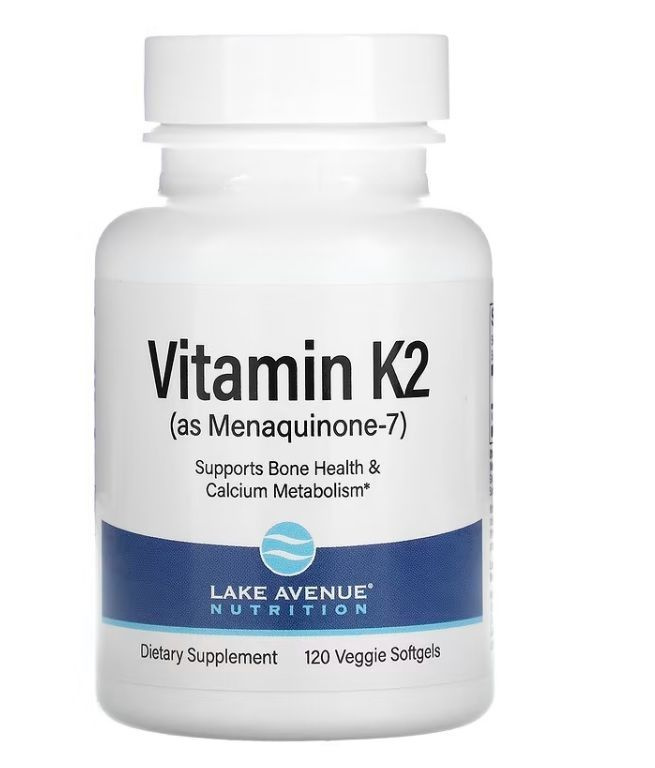 Lake Avenue Nutrition, Витамин K2 (в виде менахинона-7), 50 мкг, 120 растительных капсул  #1