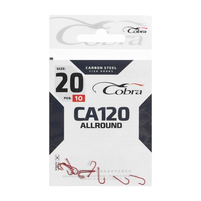 Крючки Cobra ALLROUND, серия CA120, номер 20, 10 шт. #1