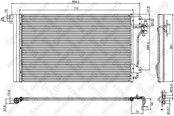 10-45167-SX_-NS94604-8FC 351 317-651 (7H0820411B) радиатор конд. VW T5 1.9TDi/2.0/2.5TDi/3.2 03>  #1
