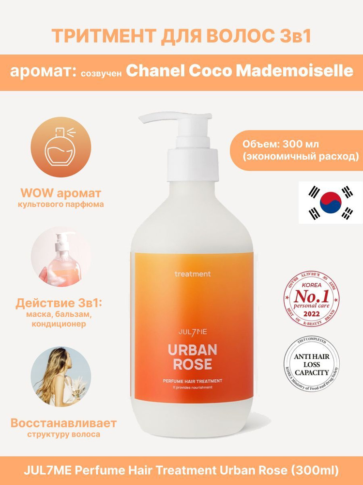 JUL7ME Perfume Hair Treatment Urban Rose (500ml) Кондиционер для волос #1