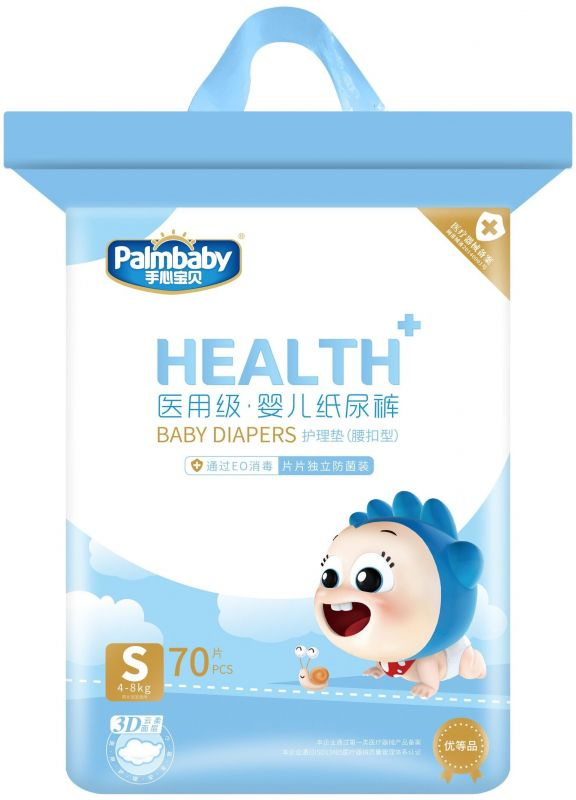 Подгузники Palmbaby HEALTH+ S (4-8 кг) 70 шт #1