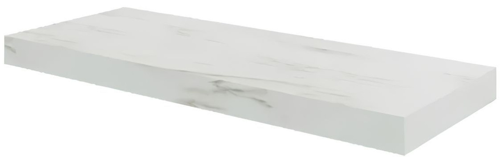Полка мебельная прямая "Leviate" 600x235x38 мм, МДФ, цвет Белый Мрамор. Классическое решение для хранения #1