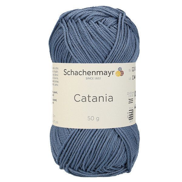 Хлопковая мерсеризованная пряжа для вязания Catania Schachenmayr (100% хлопок, 50г/125м), 2 мотка, цвет #1