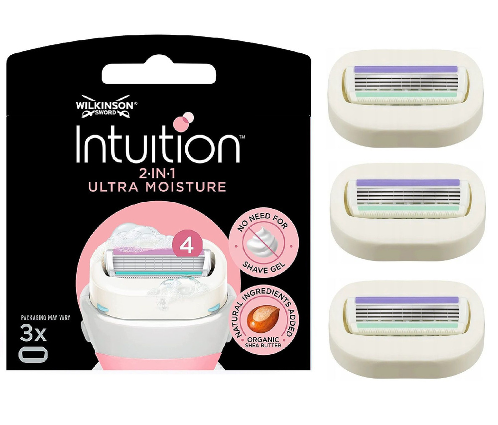 Wilkinson Sword / SCHICK Intuition Ultra Moisture / Сменные кассеты для станка INTUITION, масло Ши (3 #1