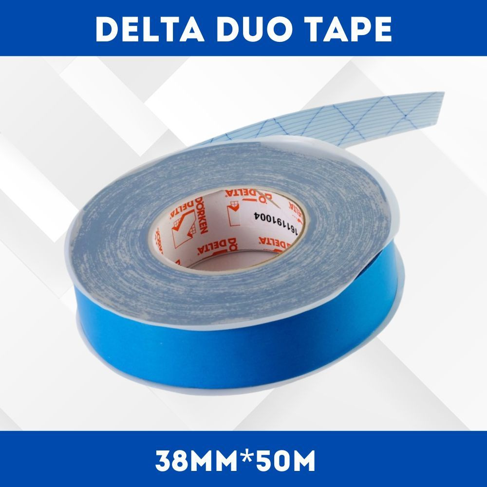 Универсальный двусторонний скотч для гидро и пароизоляции DELTA DUO TAPE, 38мм * 50м  #1