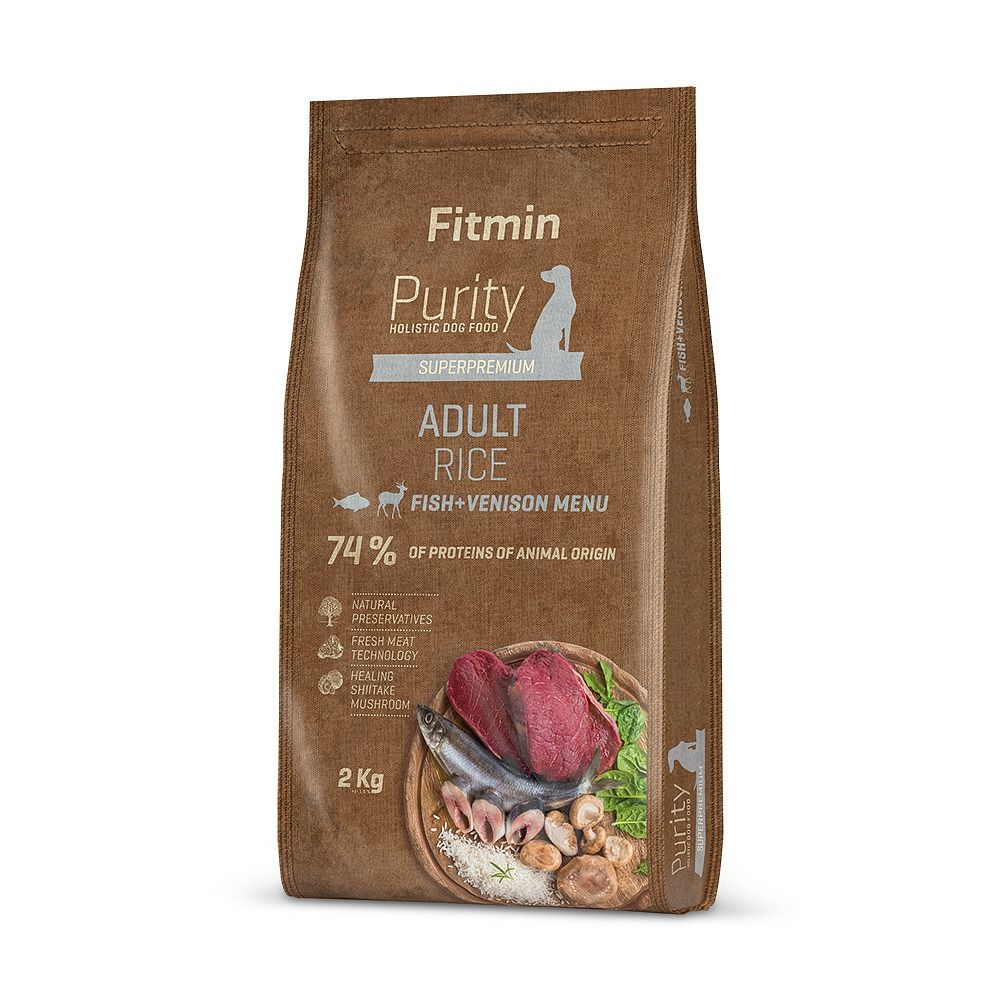 Fitmin Purity Rice Adult Fish&Venison корм для взрослых собак всех пород, рыба, дичь и рис, 2 кг  #1