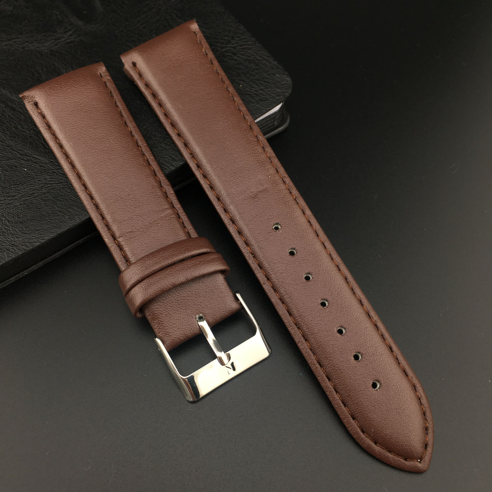 Ремешок для часов 22 мм коричневый, Nagata Leather, 1 шт #1