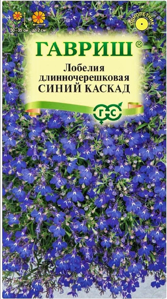 Лобелия ампельная Синий каскад, 1 пакет, семена 0,01 гр, Гавриш  #1