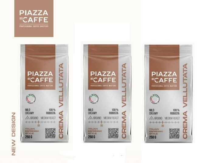 Кофе молотый Piazza del Cafffe Crema Vellutata 250 гр х 3 шт #1