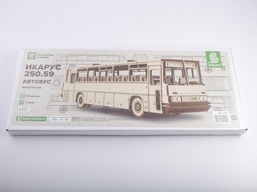 Baumi Сборная модель из дерева Икарус-250.59 автобус, 1/35 #1