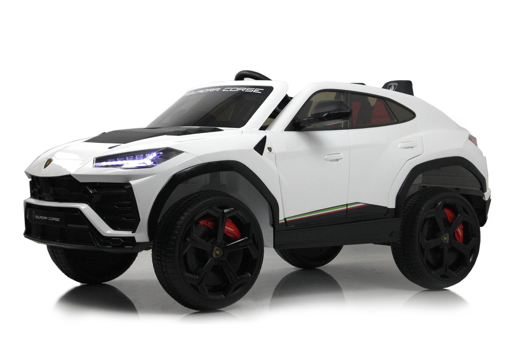 Детский электромобиль RiverToys Lamborghini Urus (E777EE) белый с дистанционным управлением, полноприводный #1