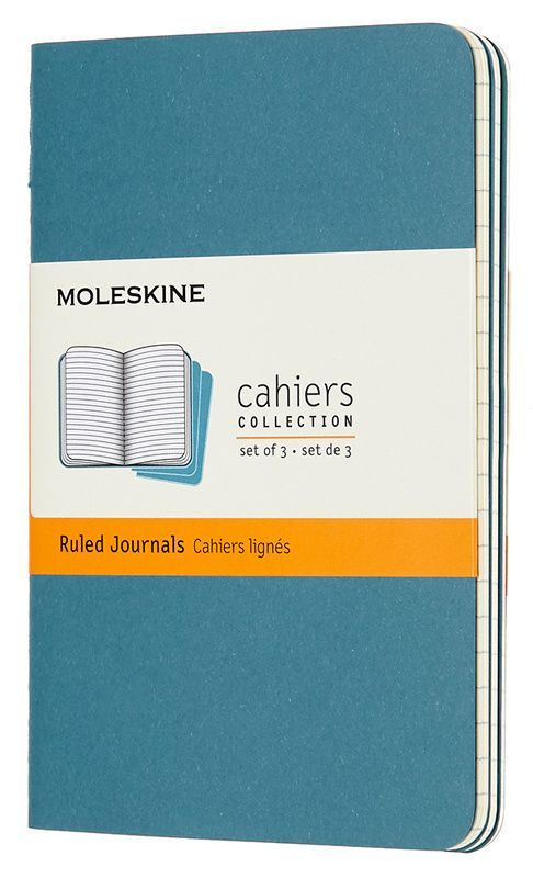 Блокнот Moleskine CAHIER JOURNAL Pocket 90x140мм обложка картон 64стр. линейка голубой (3шт)  #1