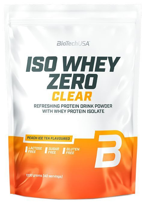 Сывороточный протеин изолят BioTechUSA Iso Whey Zero Clear 1000 г. персиковый чай со льдом  #1