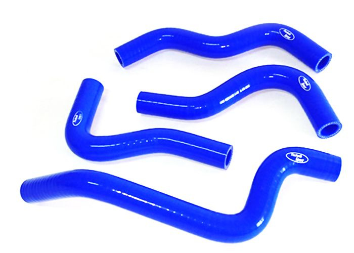 Патрубки отопителя для а/м Газель 3302 дв.406 (к-т 4шт) силикон (синий)  #1