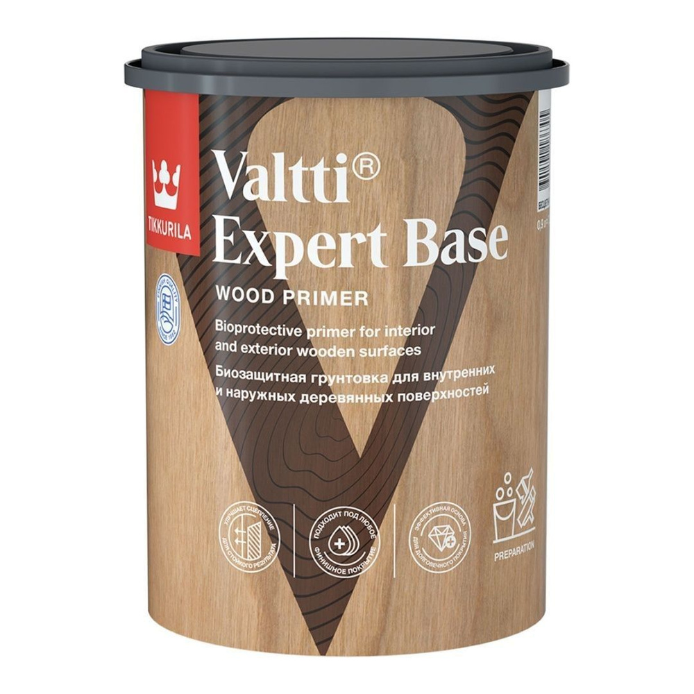 Грунтовка биозащитная для древесины Tikkurila Valtti Expert Base (0,9л)  #1