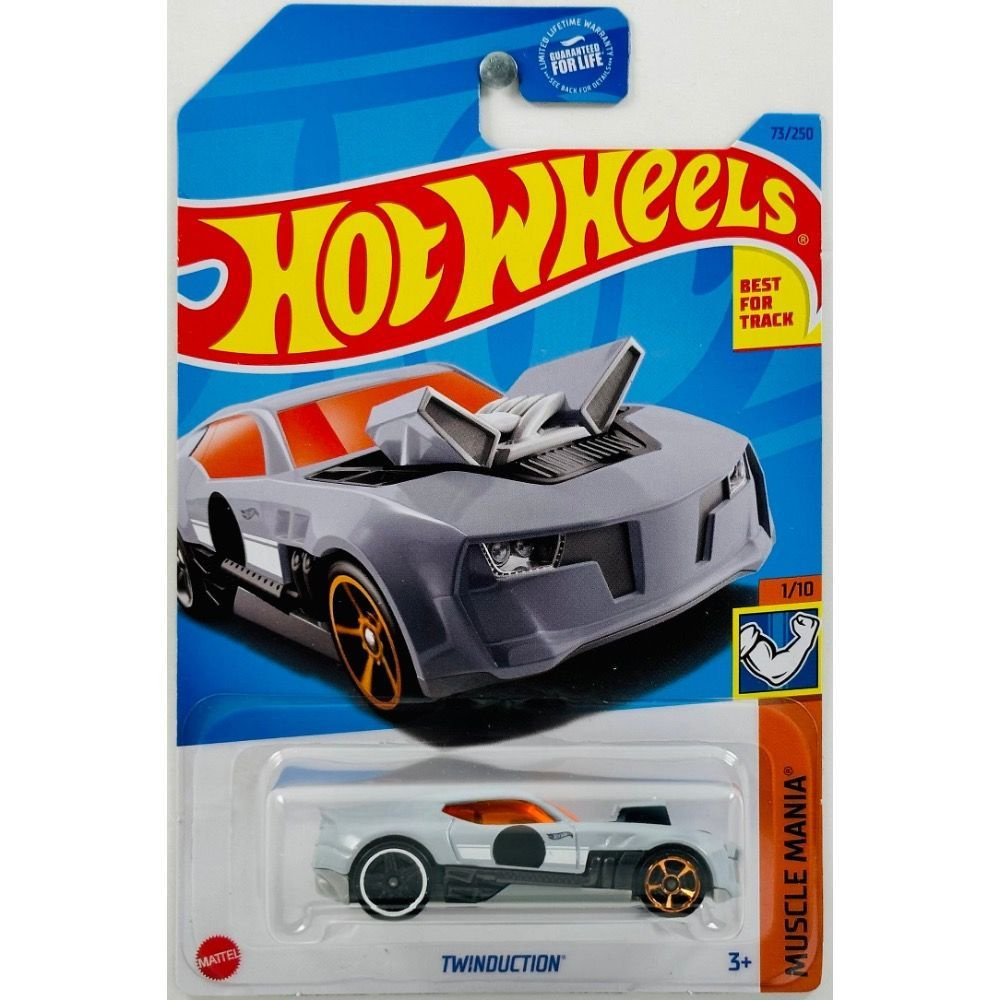 HKK88 Машинка металлическая игрушка Hot Wheels коллекционная модель TWINDUCTION серый  #1