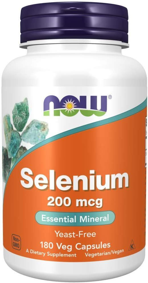 NOW Selenium 200 mcg 180 veg capsules (Селен 200 мкг) #1