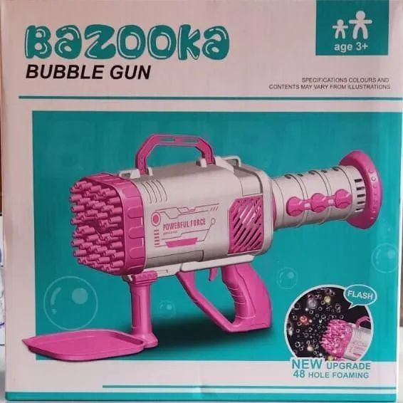 Базука мыльные пузыри большая Bubble Gun Bazooka, розовая.. #1