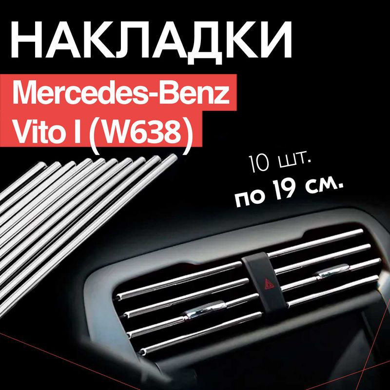 Молдинг декоративный для Mercedes-Benz Vito I (W638) / Мерседес-Бенц Вито 1 (W638), тюнинг салона / Накладки #1