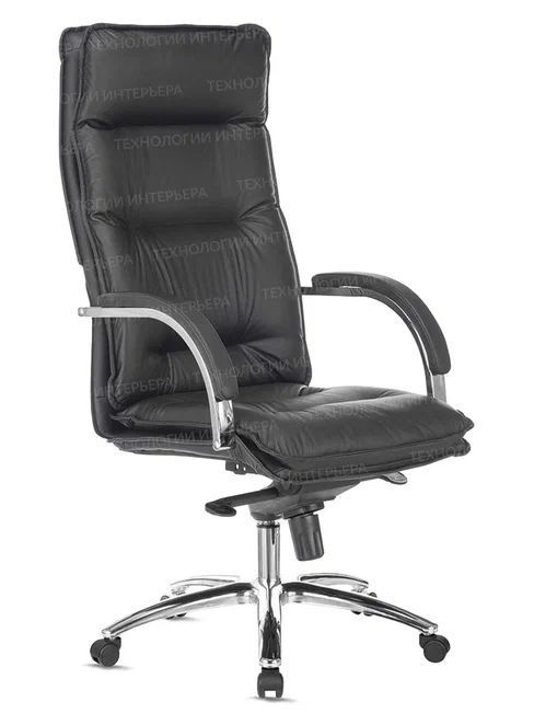 Кресло руководителя T-9927SL черный кожа, крестов. металл / Компьютерное кресло для директора, начальника, #1