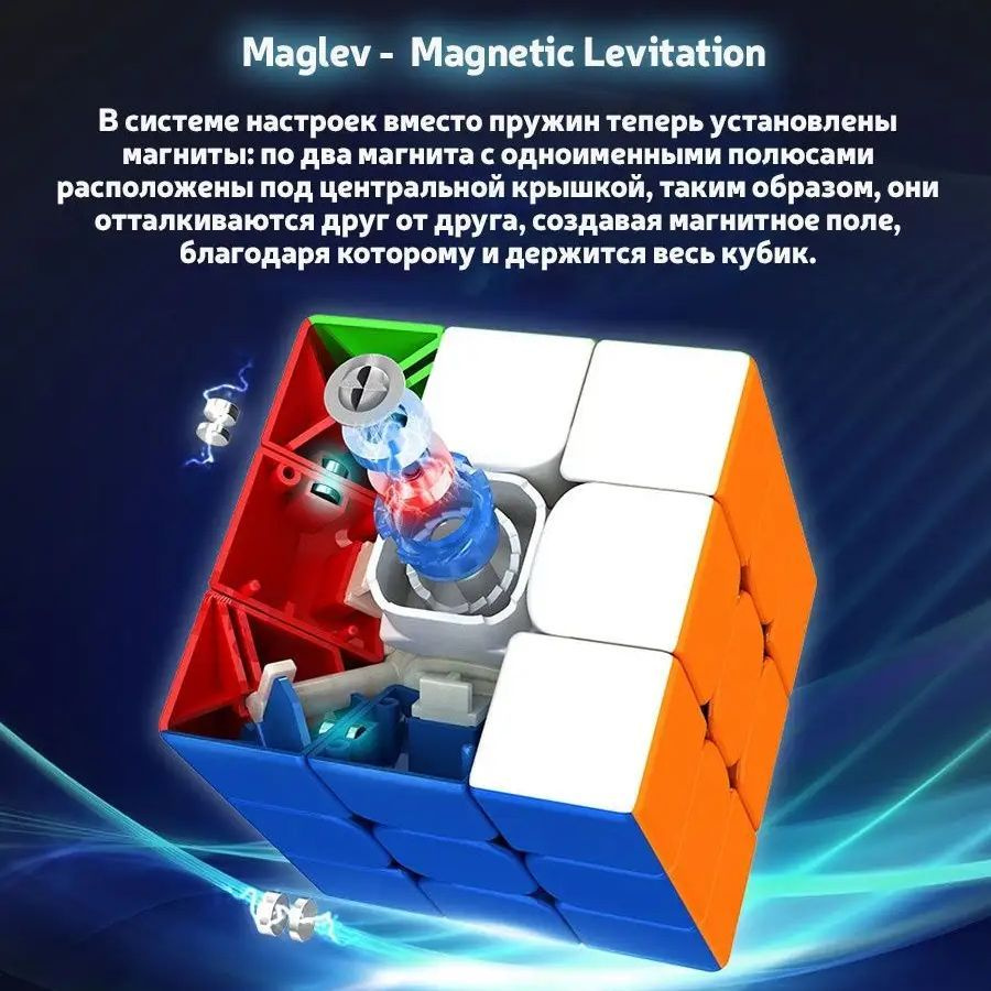 Головоломка Кубик Рубика Moyu magnetic cube - RS3M MagLev 3x3 #1