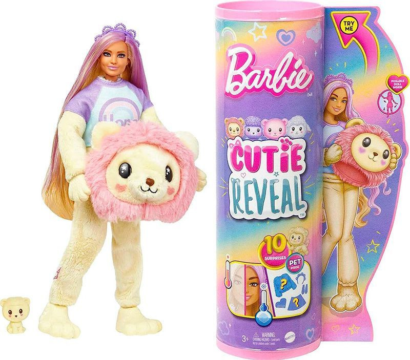 Кукла Барби Barbie Cutie Reveal 5 series Lion (Костюм Льва) #1
