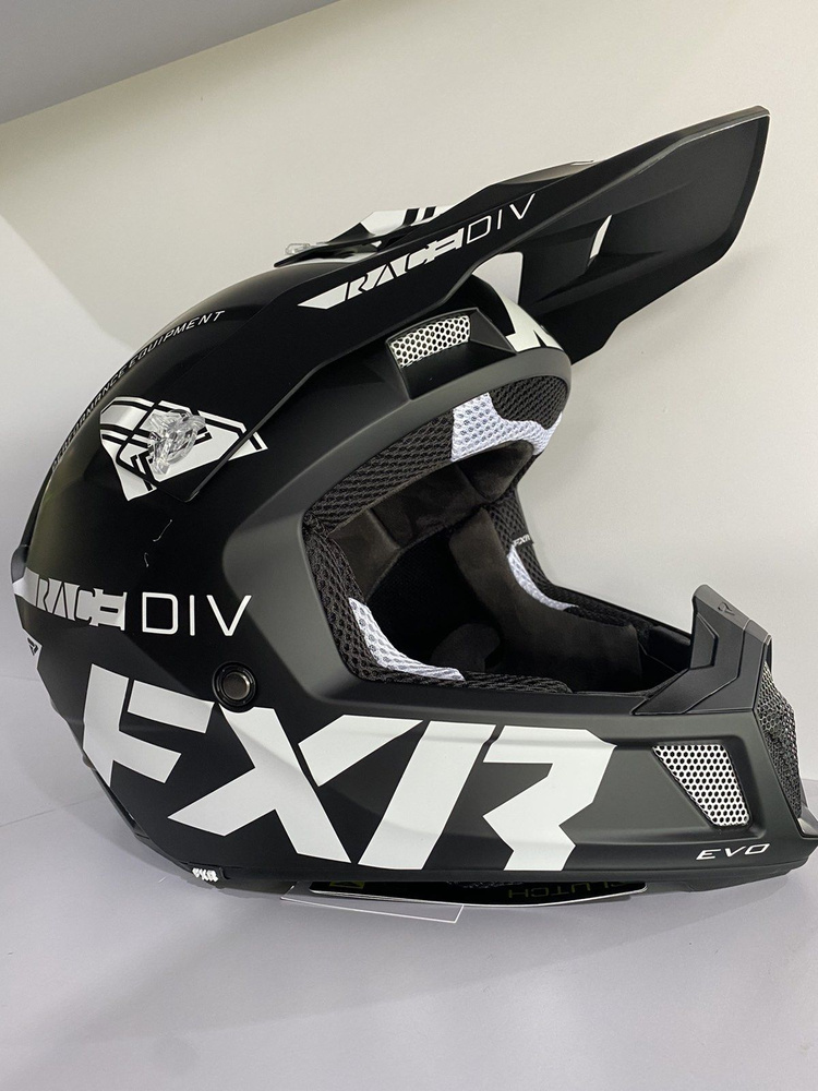 FXR Мотошлем, цвет: черный, белый, размер: XXL #1