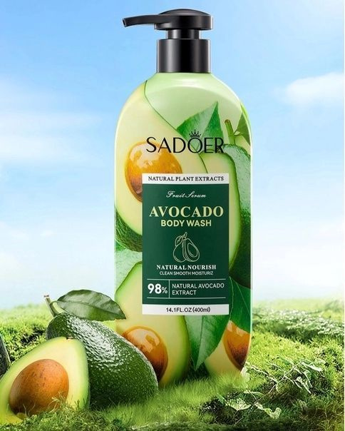 Гель для душа экстрактом авокадо Sadoer Avocado Body Wash 400 мл #1